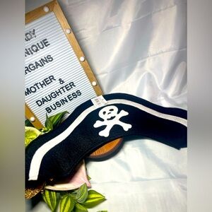 Pirate Skull & Crossbones Felt Hat Costume Accessory Halloween Dress Up 19” Wide